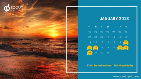 Long Weekends In 2018 A Road Trip Holiday Calendar Scoutmytrip