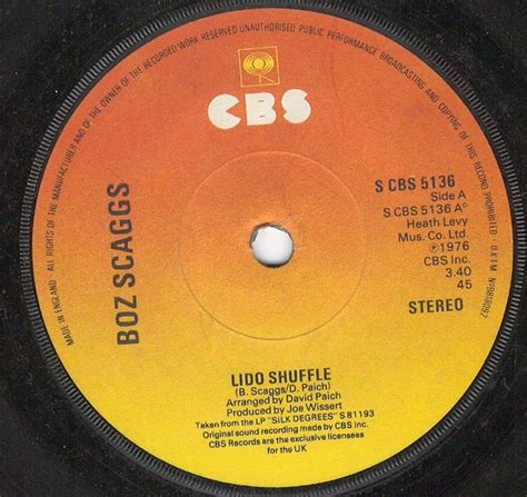 Boz Scaggs Lido Shuffle 1977 Solid Centre Vinyl Discogs