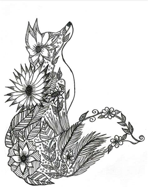 20 free printable fox coloring pages for adults