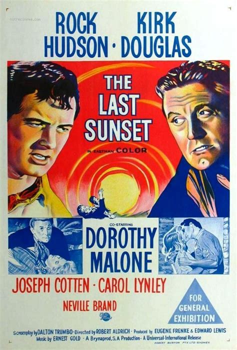 The Last Sunset 1961 Rock Hudson Dorothy Malone Carol Lynley