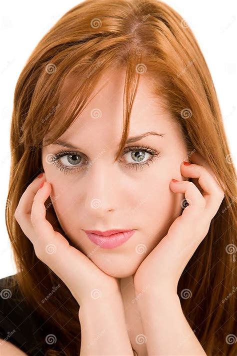 beautiful redhead girl portrait stock image image of expression portrait 4192143