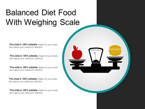 Balanced Diet Food With Weighing Scale Ppt Images Gallery