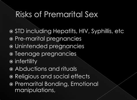 premarital sex and teenage pregnancy ppt