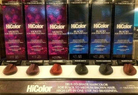 l oreal excellence hicolor violets and blacks for dark hair only ebay