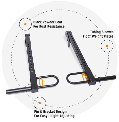 Lever Arms Adjustable Pair Power Rack Attachment Bells Of Steel