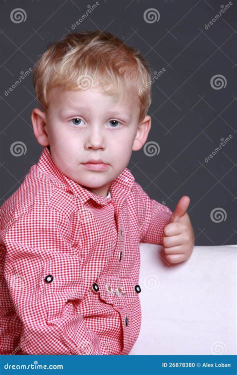 Young Boy Giving A Thumbs Up Gesture Stock Photo Image Of Accept