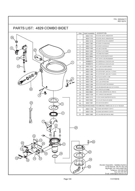 Sealand Dometic Vacuflush 4829 Toilet Spare Parts