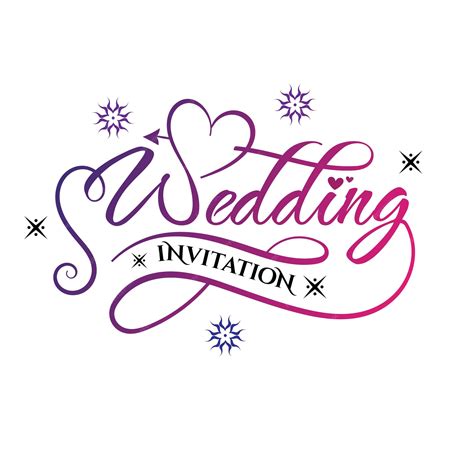 Premium Vector Wedding Invitation Calligaphy Logo Design With