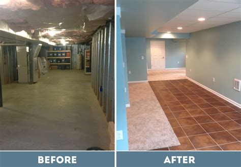 Unfinished Basement Before And After