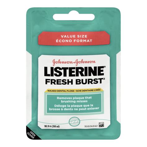 Listerine® Fresh Burst™ Waxed Dental Floss Walmart Canada
