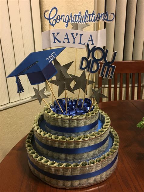 Graduation Money Cake Approx 150 In Singles Used The Cricut To Cut