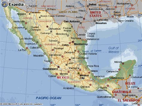 Mexico Map And Mexico Satellite Images