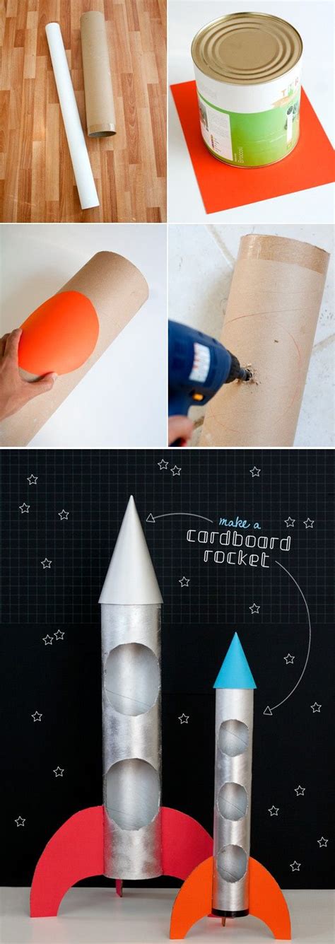 How To Make Cardboard Rockets Diy And Crafts Handimania Cardboard