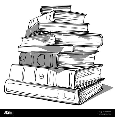 Stack Books Painting Stock Vector Images Alamy