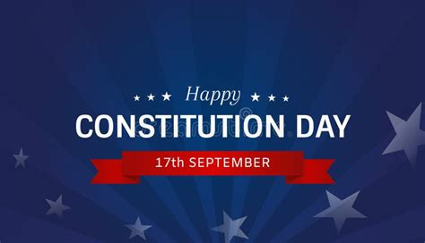 Happy Constitution Day Greeting Banner Design Citizenship Day