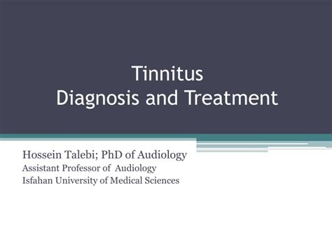 Ppt Tinnitus Diagnosis And Treatment Powerpoint Presentation Free