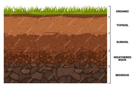 Premium Vector Soil Layer Infographics Earth Subsoil Texture