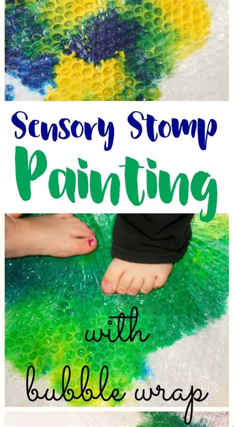 Sensory Stomp Painting With Bubble Wrap Nursery