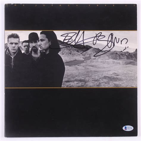 Bono And The Edge Signed U2 The Joshua Tree Vinyl Record Album Cover