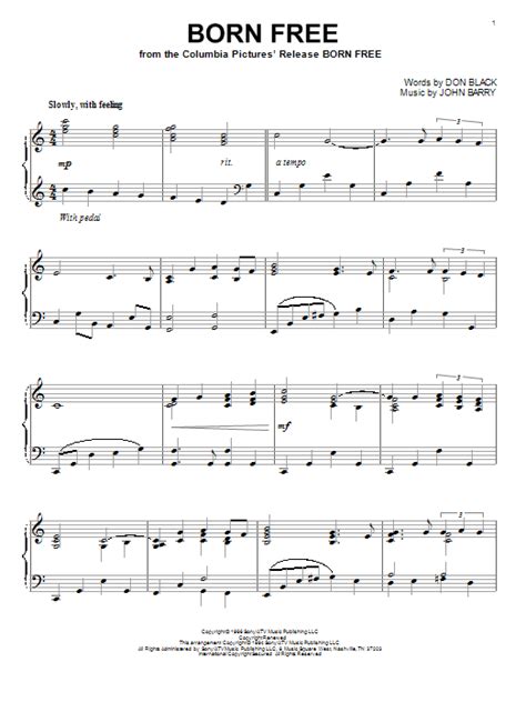 You can start learning at your own pace without feeling the pressure of your subscription expiring soon. Born Free Sheet Music | Roger Williams | Piano Solo