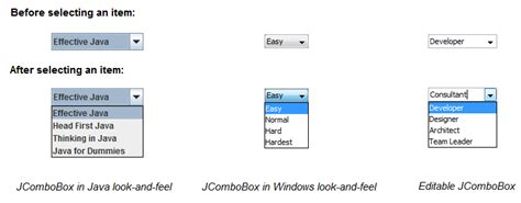 Jcombobox Basic Tutorial And Examples
