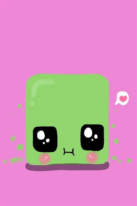 Cute Slime Is The 4th Chibi Pic In A Row In My Board Minecraft Anime Minecraft Wallpaper