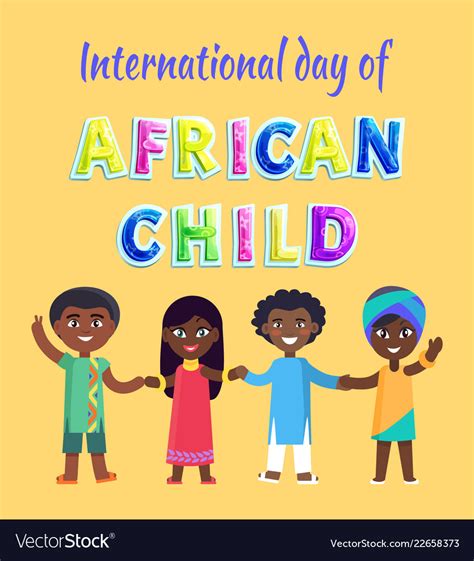 International Day Of African Child Poster Vector Image