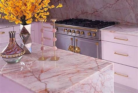 Pink Marble For Your Dreamy Kitchen Worktops Work