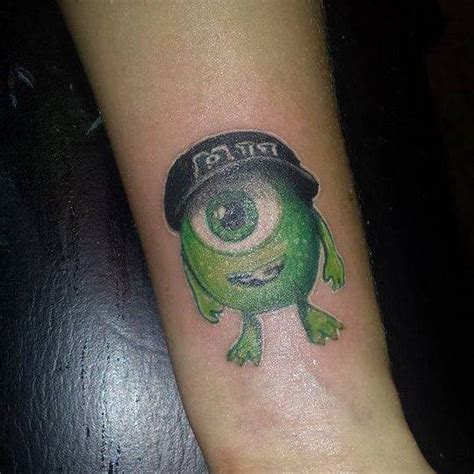 The classic monsters inc film built a cult following and even garnered quite a few spinoffs. Forearm tattoo of Michael "Mike" Wazowski, a character