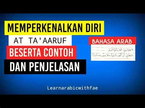 Cara Memperkenalkan Diri Dalam Bahasa Arab At Ta Aaruf Perkenalan