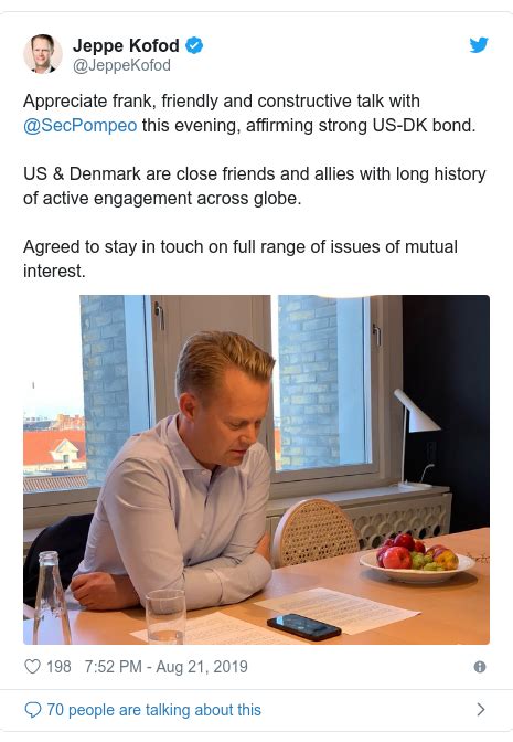 Pompeo Praises ‘us Ally Denmark After Trump Cancels Visit Bbc News