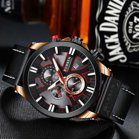 Luksusowe Męskie Zegarki Moda Chronograf Sportowy Zegarek Na Rękę