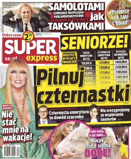 Maryla Rodowicz Super Express Magazine 25 August 2022 Cover Photo Poland