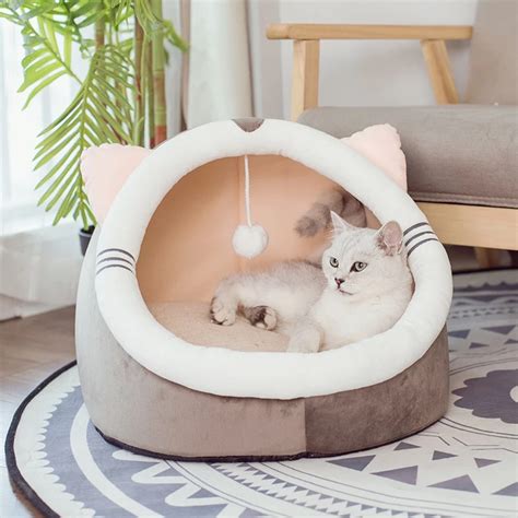 Foldable Cat Pet Bed For Small Medium Pet Dog Soft Nest Kennel Kitten