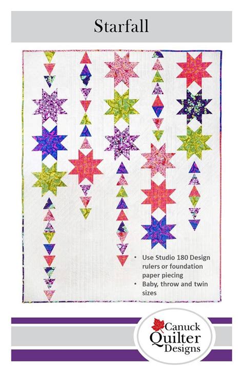 Starfall Quilt Pattern In Baby Throw And Twin Sizes Etsy