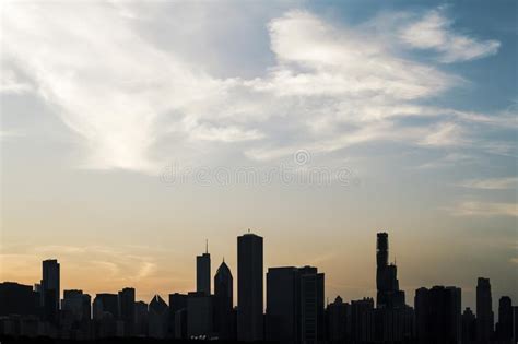Backlit Chicago Texture Stock Image Image Of Dawn America 164766387