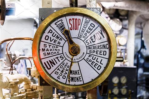 Ship Telegraph In Engine Room High Quality Arts And Entertainment Stock