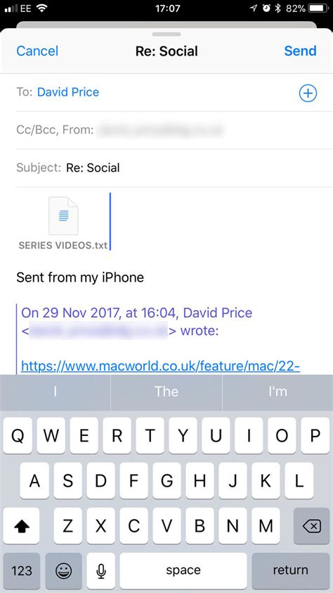 If the file size grows over 25 mb, it will attach through google drive. How to send email attachments in Mail on iPhone - Macworld UK