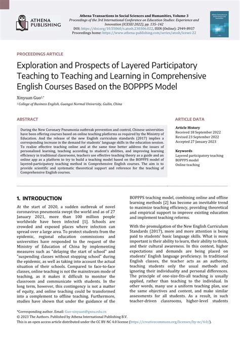 Pdf Exploration And Prospects Of Layered Participatory Teaching To