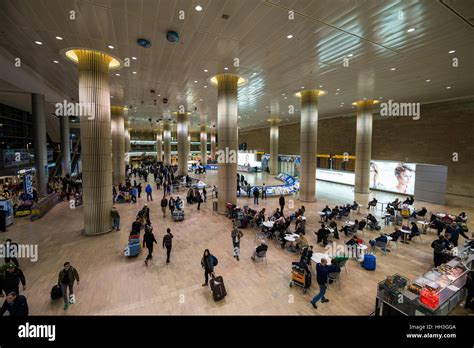 Arrival Hall Ben Gurion Airport Tel Aviv Jaffa Israel Stock Photo