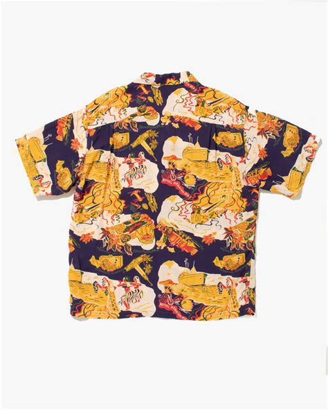 Japanese Repro Shirt Aloha Short Sleeve Hale Hawaii Brand Multi Ill