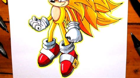 CÓmo Dibujar El Super Sonic Sayajin 3 Youtube