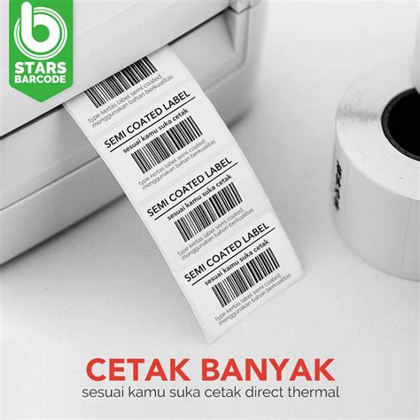 Jual Cetak Semicoated Label Label Barcode Cetak Stiker Label