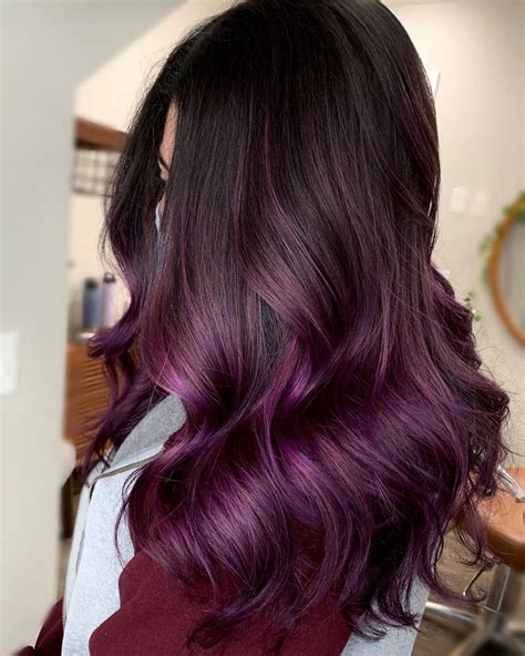 Purple And Black Ombre Hair