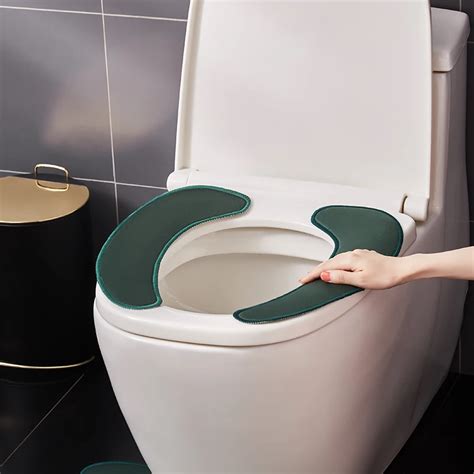 Creative Bathroom Toilet Seat Cover Washable Fiber Cloth Toilet Pad