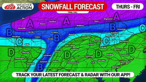 Final Call Snowfall Forecast For Thursdays Rain To Snow Event Lake