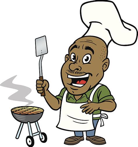 Black People Barbeque Illustrations Royalty Free Vector Graphics