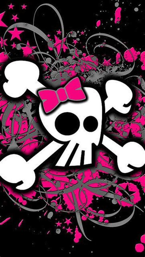Girly Skull Iphone Wallpaper Black Pink Wallpapers