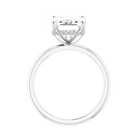 5 Carat Natural Radiant Diamond And Hidden Halo Solitaire Ring