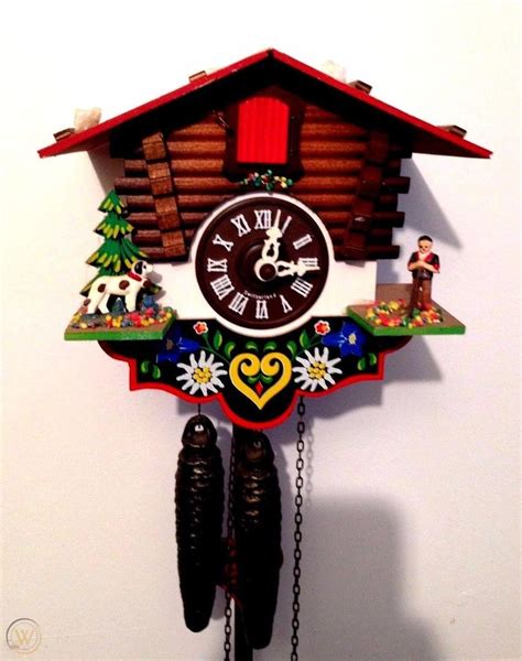 Swiss Cuckoo Clock By Lotscher Small Excellent And Working